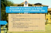 Le tourisme à l'Ouest-Cameroun, 1930-2010