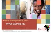 Calendrier des activités de JEADER  _ AFRIQUE _ 2016