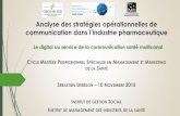 Analyse des stratégies opérationnelles de communication dans l'industrie pharmaceutique