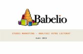 Babelio service d'etudes de lectorat pour éditeurs