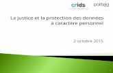 Journée d'étude (02.10) - La justice et la protection des données à caractère personnel