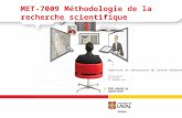 Services et ressources du Centre GéoStat (2015) MET-7009 Méthodologie de la recherche scientifique