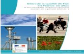 Bilan de la qualité de l'air en France en 2011