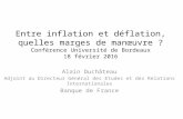 Conf/débat Citéco « Entre inflation et déflation, quelles marges de manœuvre ? » Présentation d'Alain Duchateau, Banque de France