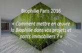 BiophilieParis2016 - Conclusion : comment mettre en oeuvre la biophilie ?