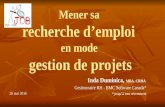 "Mener sa recherche d'emploi en mode gestion de projets" - SIIQ 2016