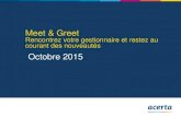 Meet & Greet Octobre 2015