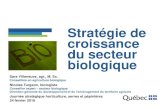 Stratégie de croissance du secteur biologique