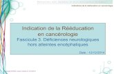 Indications de la rééducation en cancérologie : Fascicule 3