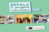 Appel à projets collèges 2016