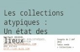 Congr¨s ABF 2016 - Les collections atypiques : un ©tat des lieux