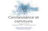 Connaissance et communs - Hervé Le Crosnier
