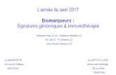 L’année du sein 2017 - Biomarqueurs : signatures génomiques & immunothérapie