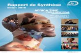 AFRICA TIME FOR A NEW DEAL : Rapport de synthèse