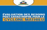 Haiti: Les Besoins Apres l'Ouragan Mathieu s'élèvent a 2 Milliards 700 Millions