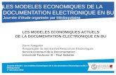 LES MODELES ECONOMIQUES ACTUELS  DE LA DOCUMENTATION ELECTRONIQUE EN BU