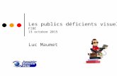 Les publics déficients visuels Luc Maumet 13 octobre 2015 ENSSIB FIBE