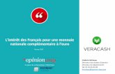 OpinionWay pour VeraCash - L'intérêt des Français pour une monnaie nationale complémentaire à l'euro / Février 2017