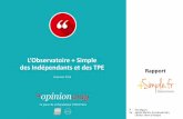 L'Observatoire +Simple des Indépendants et des TPE  / janvier 2016