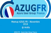 AZUG FR - Meetup Nov 2016 @ Arolla