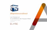 Les Français et la candidature de François Fillon / Sondage ELABE pour BFMTV