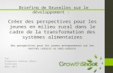 Briefing de Bruxelles 48: Nono Dimakatso "Possibilités pour les jeunes entrepreneurs de desservir les marchés urbains ou semi-urbains"