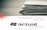 Revue de presse - Groupe ACTUAL - Août 15