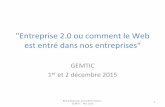 Conférence GEMTIC "Communication 2.0" décembre 2015