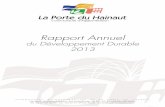 Communauté d'Agglomérations de la Porte du Hainaut - Rapport de développement du durable 2013