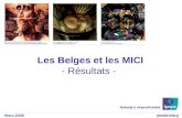 Les Belges et les MICI- Résultats