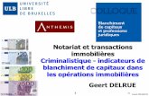 RÉSUMÉ PRESENTATION - UNIV LIBRE BRUXELLES - BLANCHIMENT ET SECTEUR IMMOBILIER - Presentation_blanchiment_17 03 2014.ppt
