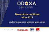 Baromètre politique Odoxa du 29 mars 2017