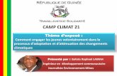 Camp climat présentation golota jeunessse et lutte contre le changement climatique