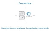 Connectime, quelques bonnes pratiques d'organisation personnelle