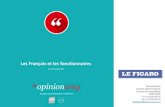 OpinionWay pour Le Figaro - Les Français et les fonctionnaires - Septembre 2015