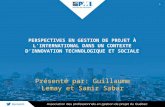 Webinaire du PMI-Montréal - Perspectives en gestion de projet à l'international dans un contexte d'innovation technologique et sociale