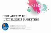 Prix OR de l'Excellence du Marketing B2B de l'Adetem