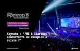 Keynote "PME & Startups : concurrents ou exemples à suivre ?"