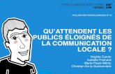 #capcom15 - AT13 : Qu'attendent les publics éloignés de la communication locale ?