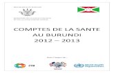 Comptes de la Sante au Burundi: 2012-2013