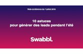 "10 astuces pour générer des leads pendant l'été" - 07/07/2016