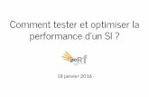 PerfUG Comment tester et optimiser la performance d'un SI ?