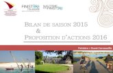 Bilan de saison 2015 et propositions d'actions 2016 en ouest Cornouaille