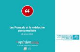 Fondation Arc - Les Français et la médecine personnalisée - Par OpinionWay - 28 janvier 2016