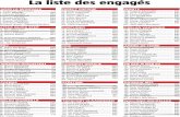 Quatre jours de Dunkerque -  Liste des engagés : samedi soir