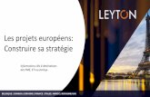 Projets européens - Construire sa stratégie
