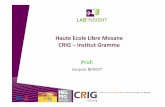 CRIG Institut Gramme - Haute Ecole Libre Mosane - Lab'InSight Mise en forme des matériaux