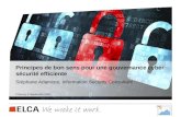 Principes de bon sens pour une gouvernance cyber sécurité efficiente