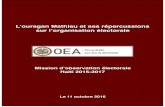 OEA: L’ouragan Mathieu et ses répercussions sur l’organisation électorale
