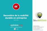 Club de la Mobilité Durable - Baromètre de la mobilité durable en entreprise - par OpinionWay - Septembre 2016